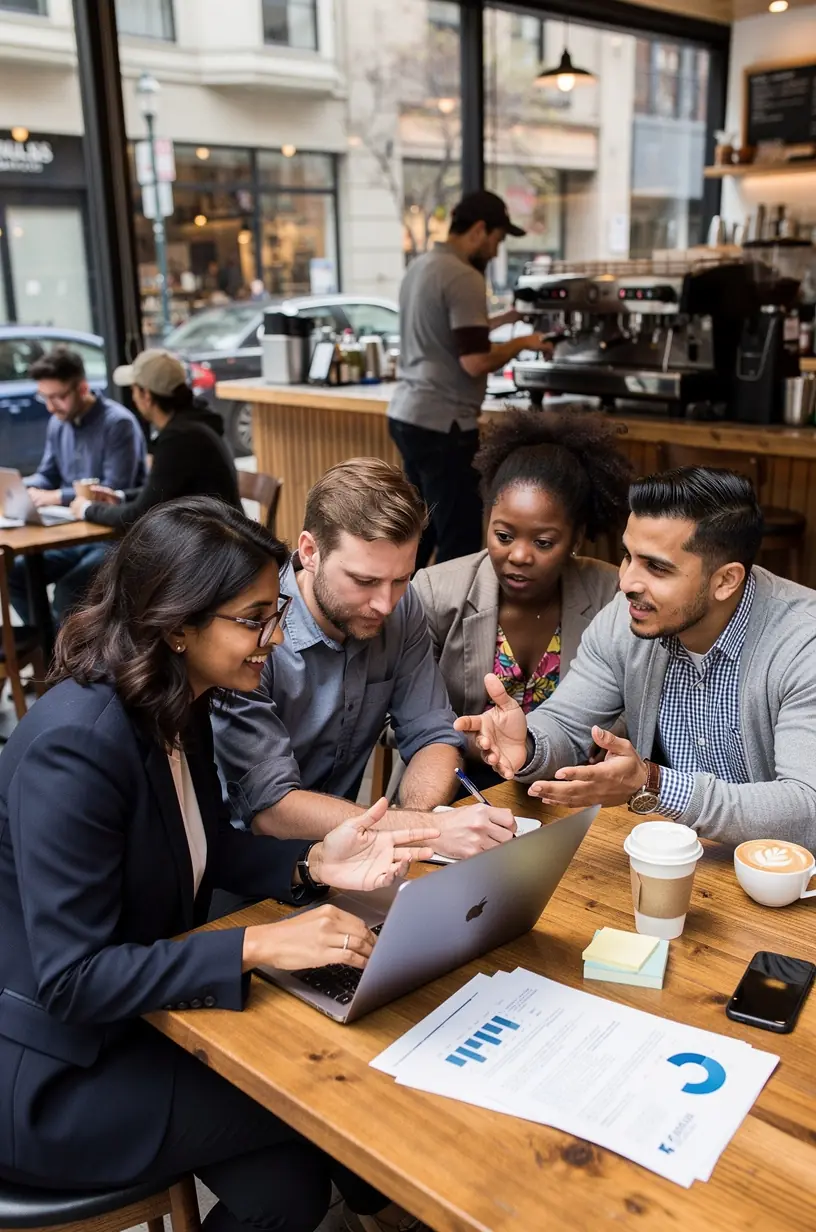 Professional team collaboration